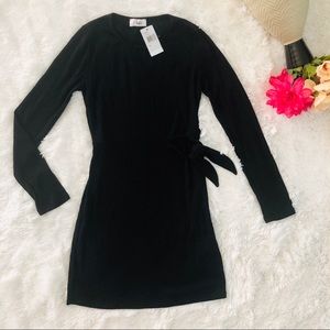 Le Kate Ribbed Dress Cutout Side Waist